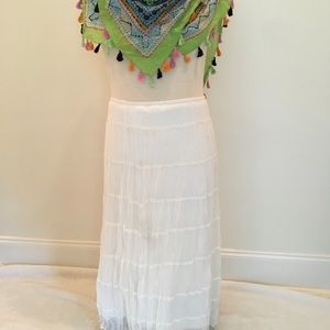 White silky like skirt